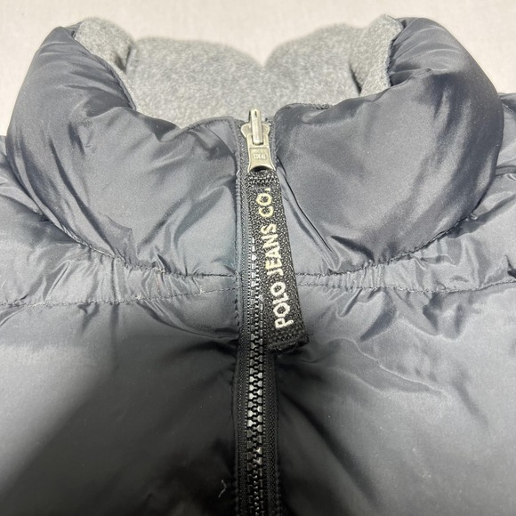 Polo Jeans Co Ralph Lauren Jacket Mens Medium Reversible Down Puffer Winter Coat - Picture 11 of 16